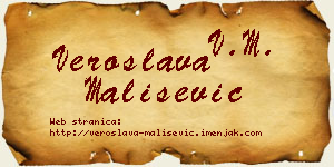 Veroslava Mališević vizit kartica